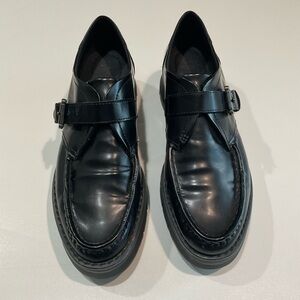🌹🌹🌹Geox Respira Women’s Patent Leather Platform Black Shoes, Size 10.5